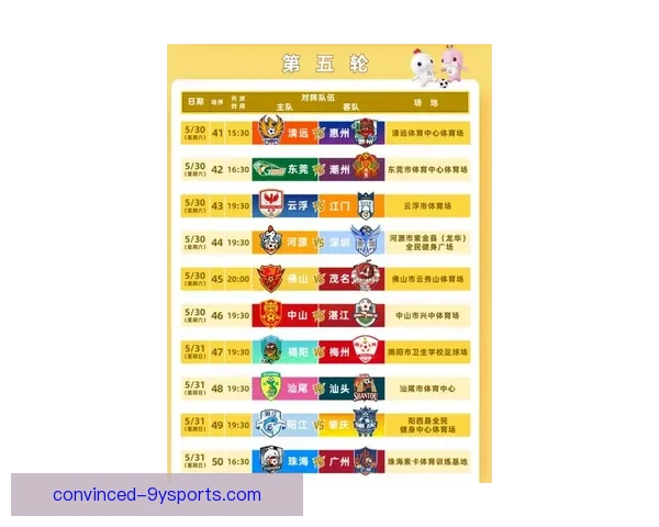 2026赛季粤超联赛完整赛程安排及重要比赛分析